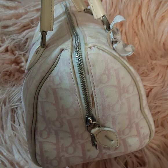 Christian Dior Trotter Y2K John Galliano Girlie White & Pink Small Satchel - Picture 9 of 14